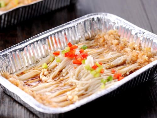 蓬莱镇锡纸烤金针菇